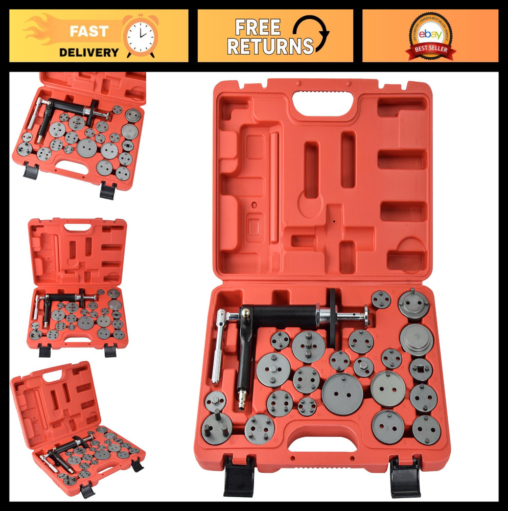 Pneumatic Brake Caliper Tool Kit - Air Disc Piston Compression & Rewind Spreader