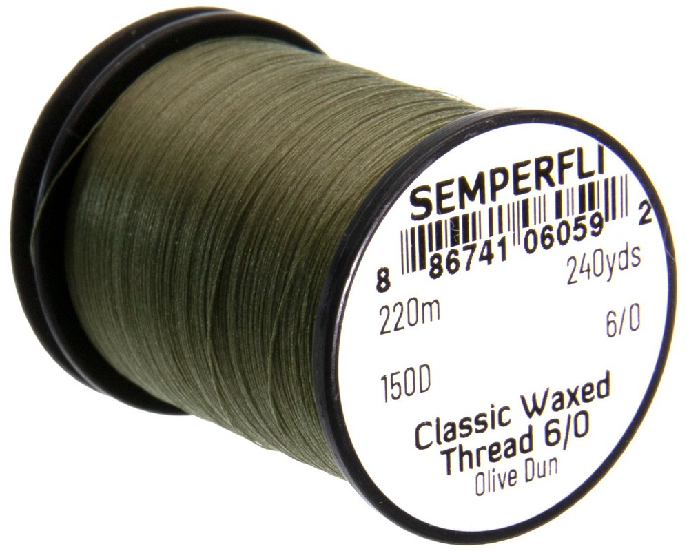 Semperfli Classic Waxed Threads in Olive Dun