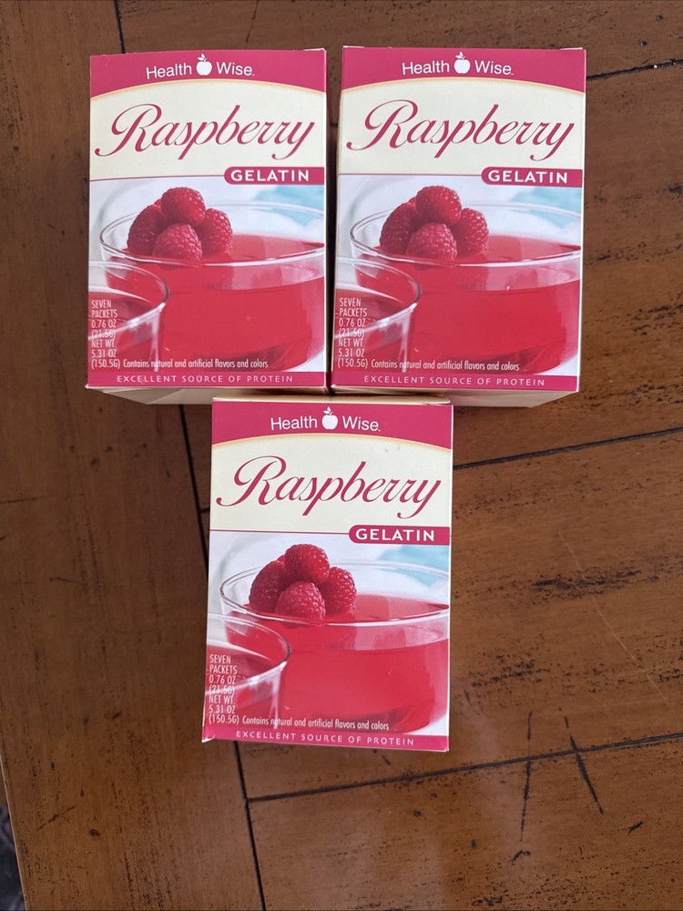 HealthWise High Protein Raspberry Gelatin (3 Boxes)