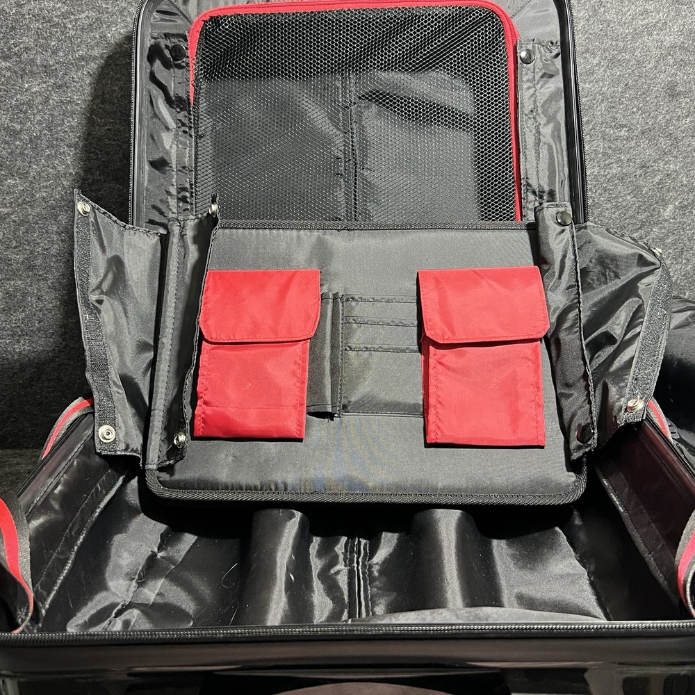 Authentic MINI Cooper Black/Red Rolling/Locking Cabin Trolley Suitcase