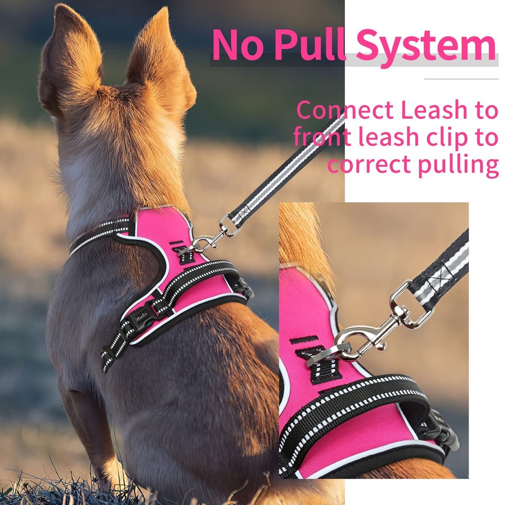 Dog Harness, No Pull Adjustable Padded Reflective Harness for Small Medium La...
