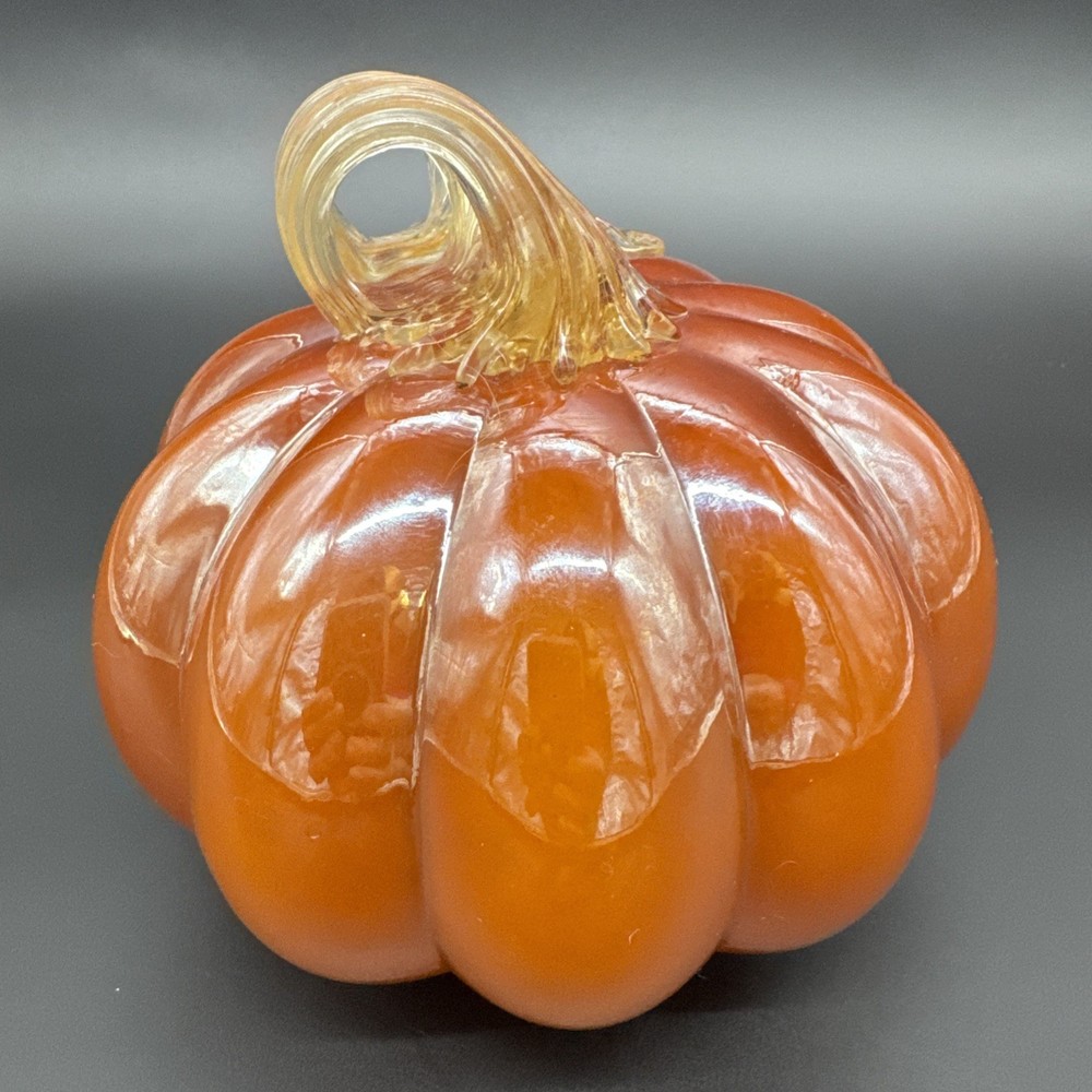 Mikasa Blown Glass Pumpkin Decor