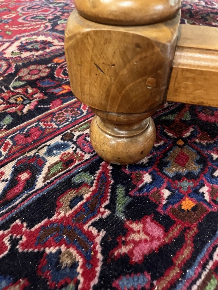 French Farmhouse Rustic Plank Top Maple 52.5" Round Table w/ 1 leaf