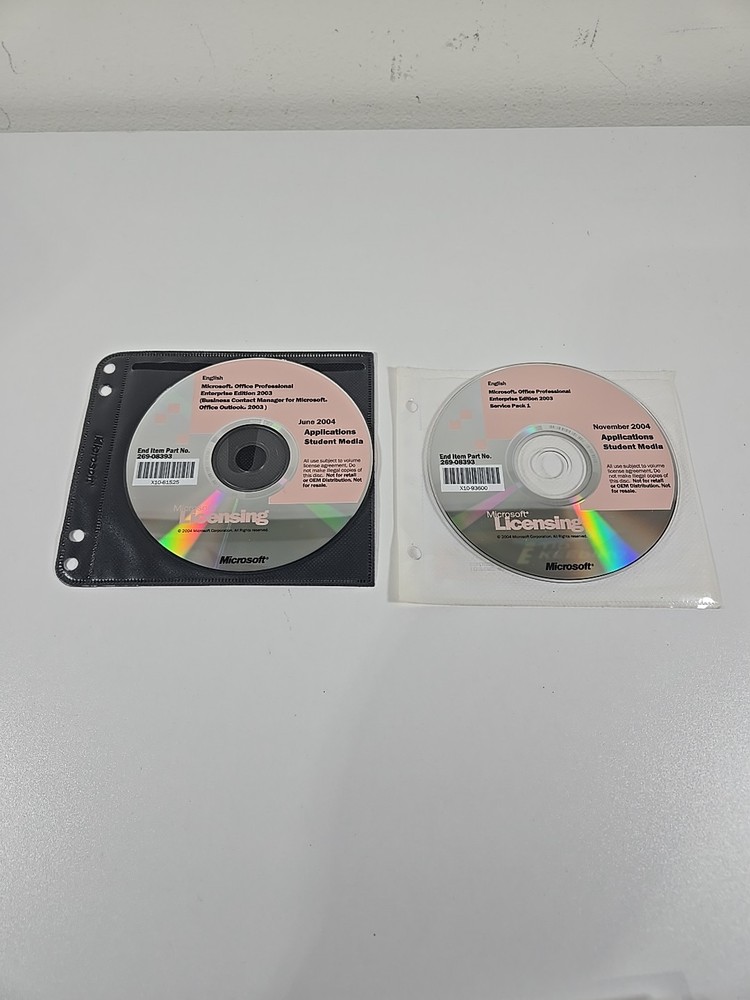 MICROSOFT OFFICE 2003 Professional Enterprise Edition 2 Disc SERVICE PACK 1