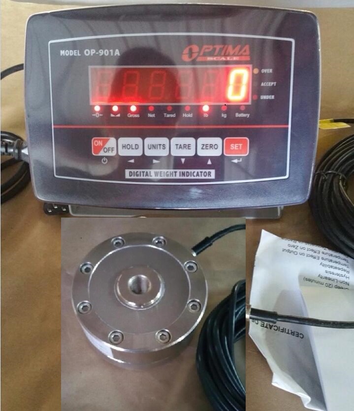 Compression Scale 4) 3K Load cells 12,000 x 1 lb with Low profile, Indicator