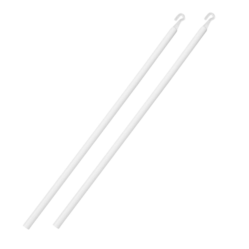 2 Set 24Inch Blind Wand Replacement with Hooks, Curtain Rod Replacement with ...