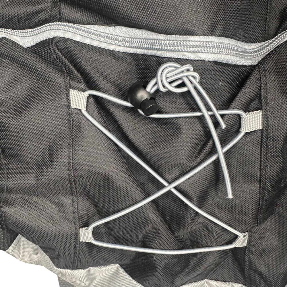 NWT Moda West Black Backpack with Bungee Cord & Mesh Pockets - New