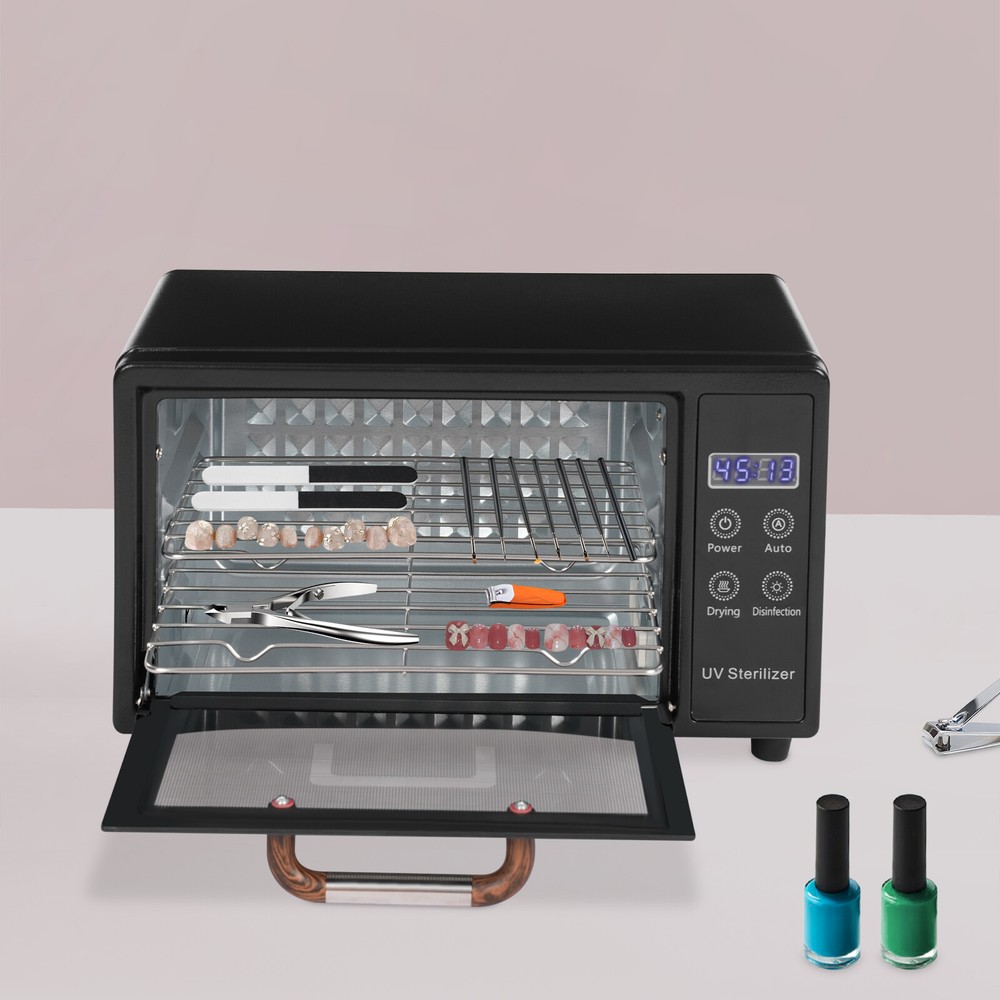 Multi-Functional Tabletop Nail Tool Sterilizer Drying Box Nail Cleaner Box 160W