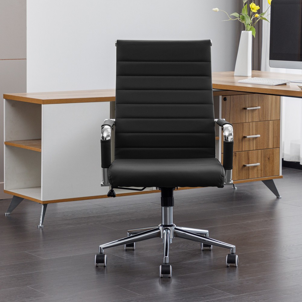 Office Chair Adjustable Computer Seat Executive Leather PU High-Back