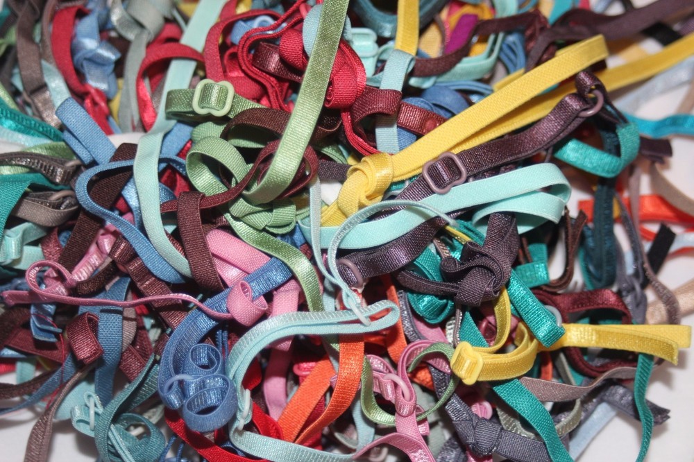 Random Grab Bag 10 pair adjustable BRA STRAP mask stretch elastic straps 1/4"