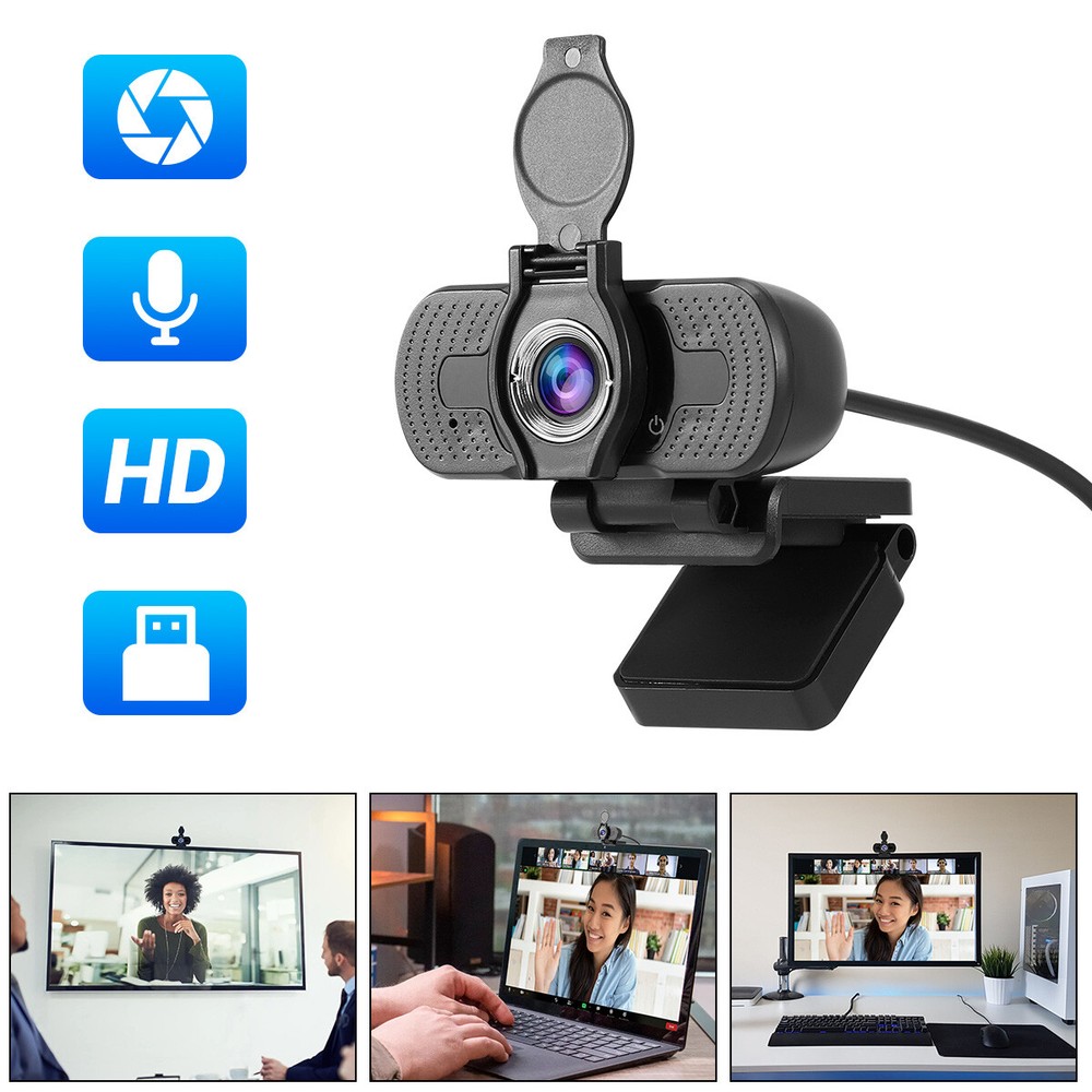 1080P Full HD USB Webcams for PC Desktop & Laptop Web Camera with Microphone