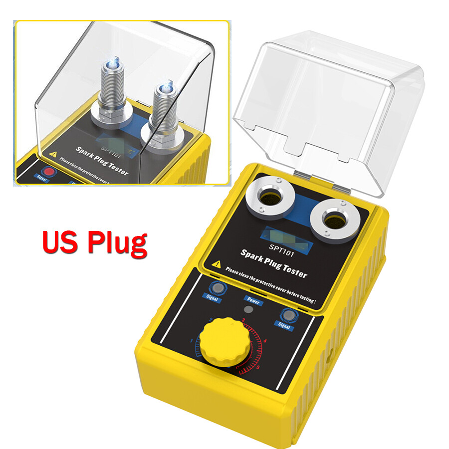 Spark Plug Tester Dual Hole Diagnostic Tool 12V Car Gasoline Ignition Analyzer
