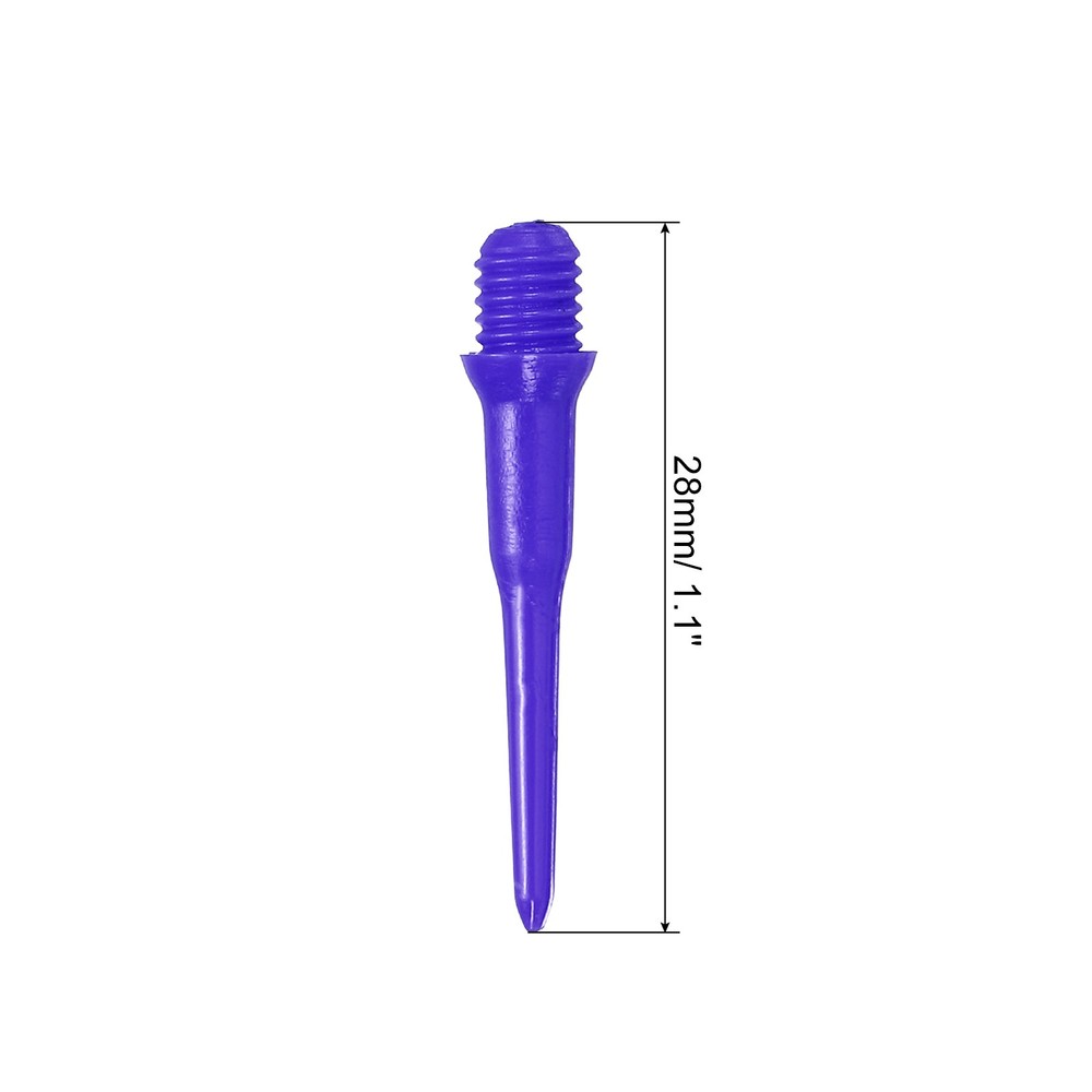 Plastic Dart Tips, 50 Pack 2BA Thread Soft Dart Tips Dart Accessories, Blue