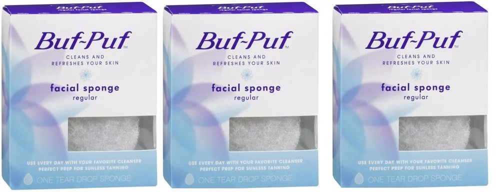 Buf-Puf Facial Sponge, Regular *Three Pack*