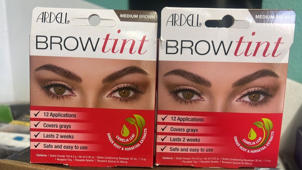 2  Ardell Brow Tint medium brown 12 applications each