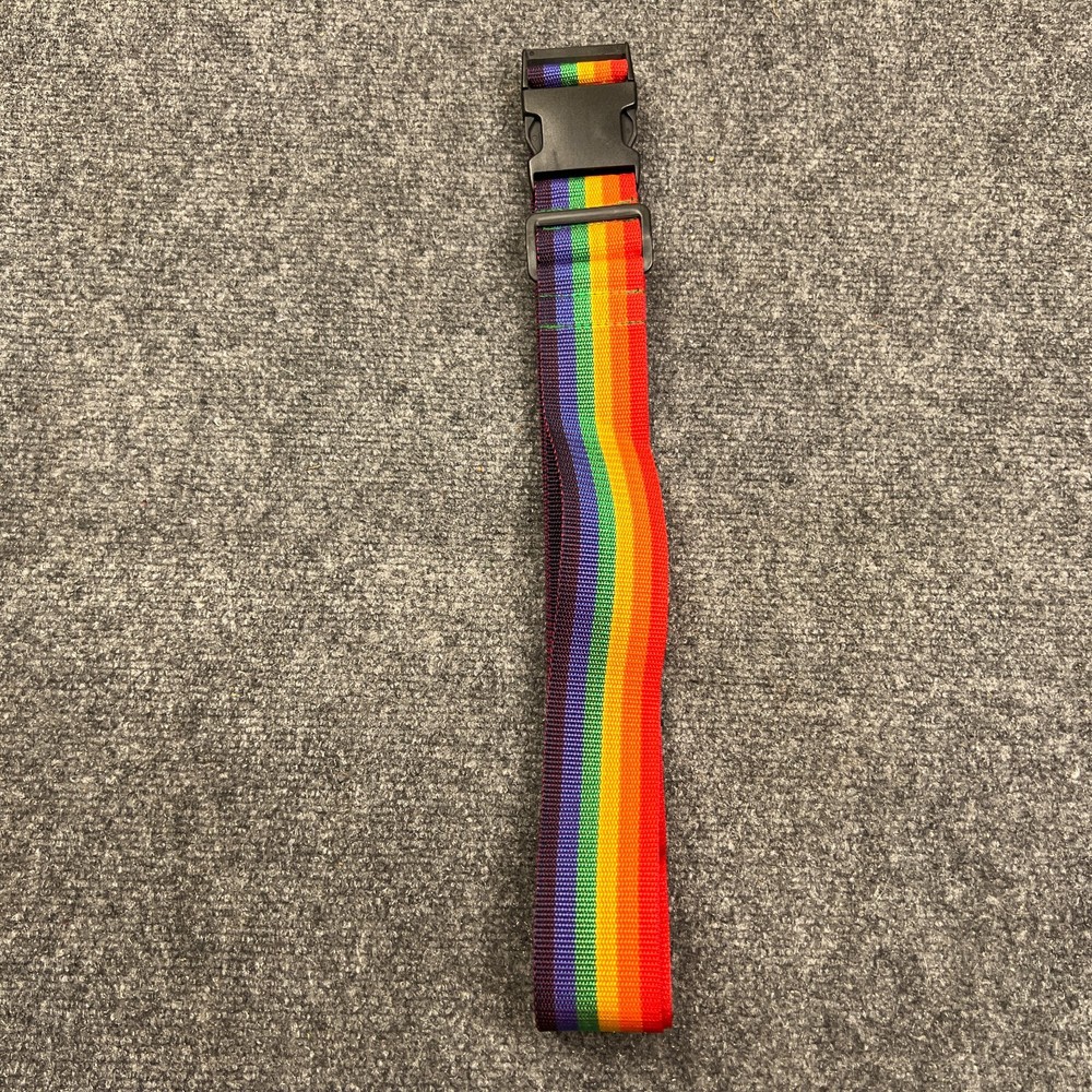 Rainbow Colored Luggage Strap 2" Wide Expandable Adjustable