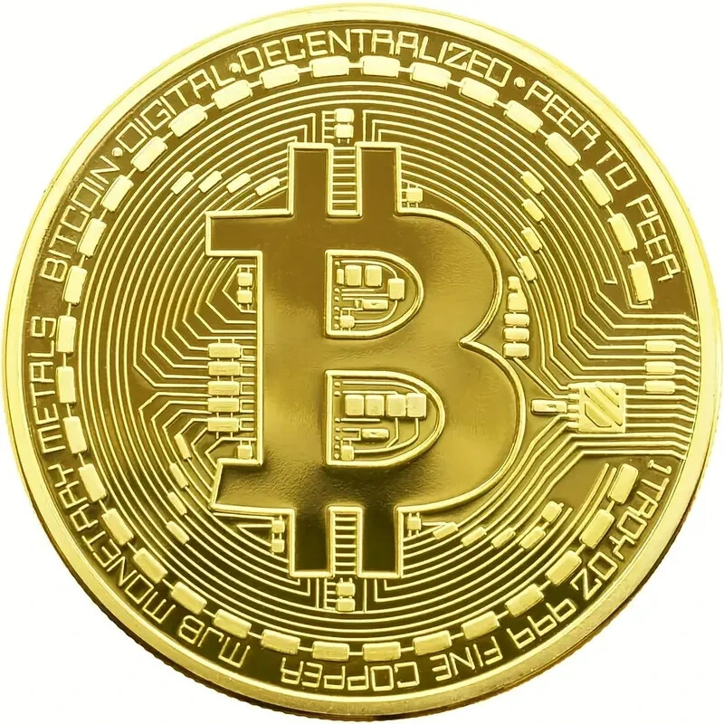 Physical Bitcoin with Gold Luster In Protective Case