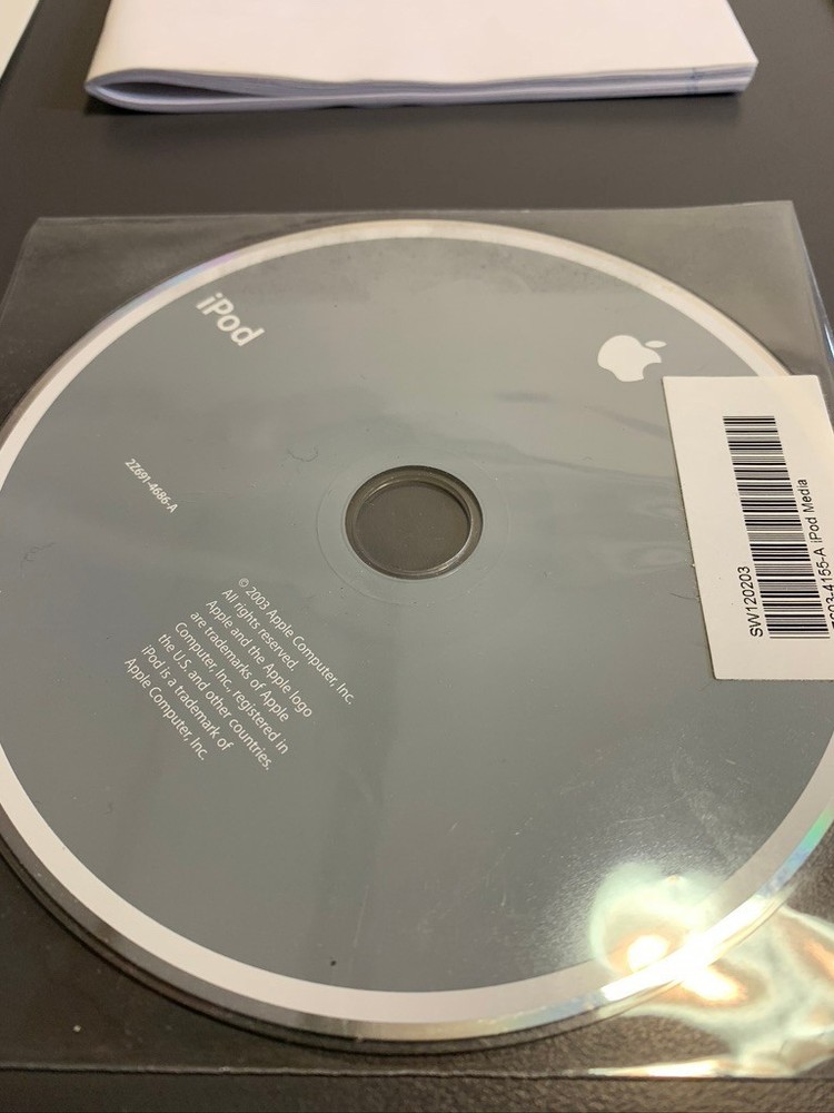 VTG 2003 Apple iPod iTunes Installation Software CD with Manual/Book