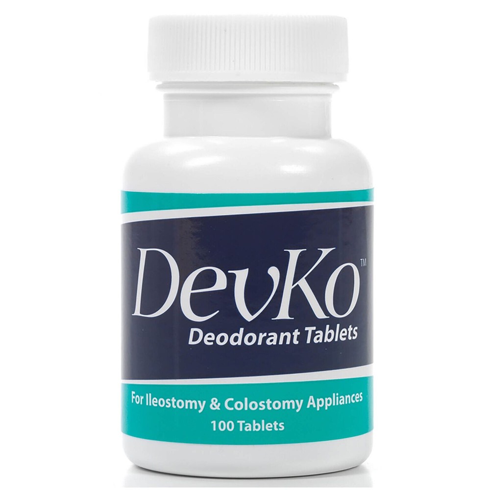 Devko Ostomy Deodorant 100 Tablets - Newest Expiration