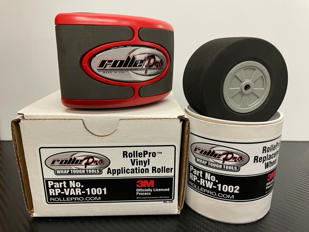 ROLLEPRO, VINYL APPLICATION ROLLER TOOL + REPLACEMENT WHEEL -