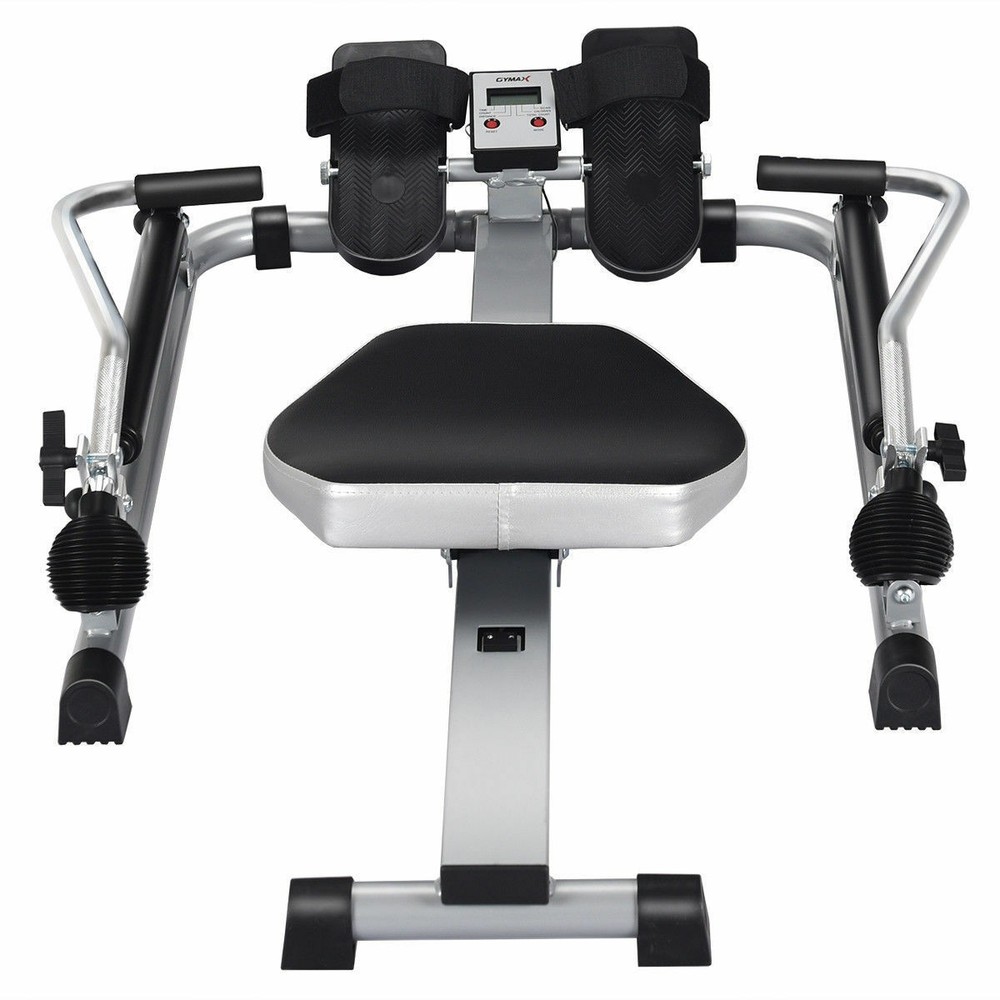 Gymax Exercise Rowing Machine Rower w/Adjustable Double Hydraulic Resistance