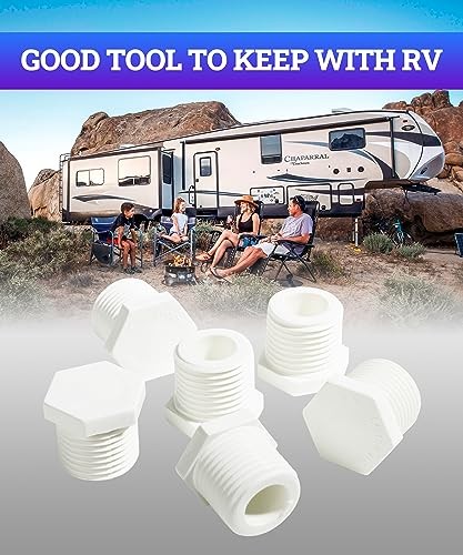 Zlirfy 1/2 Inch NPT Water Heater Drain Plug - 6 Pieces, Compatible With RV