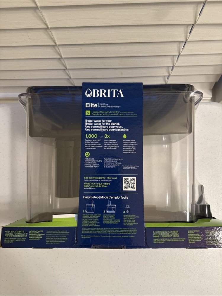 Brita Elite 27-Cup Water Pitcher 1 Dispenser And Filter New And Wrapped