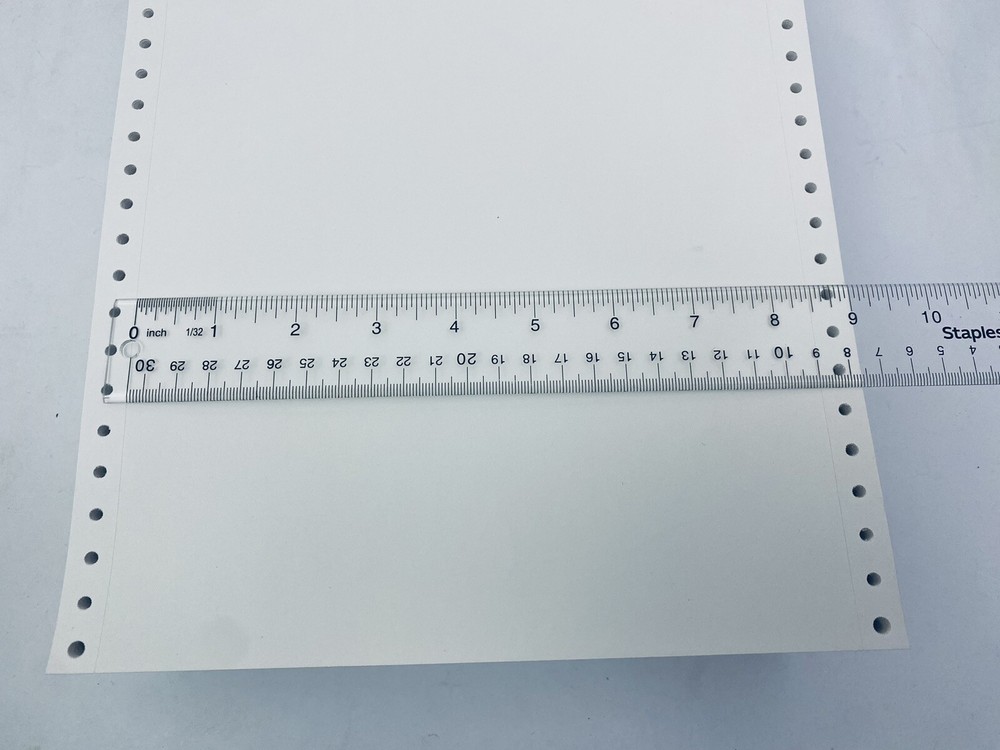 600 + Pages Vintage Computer Printer Paper Continuous Dot Matrix Printer White