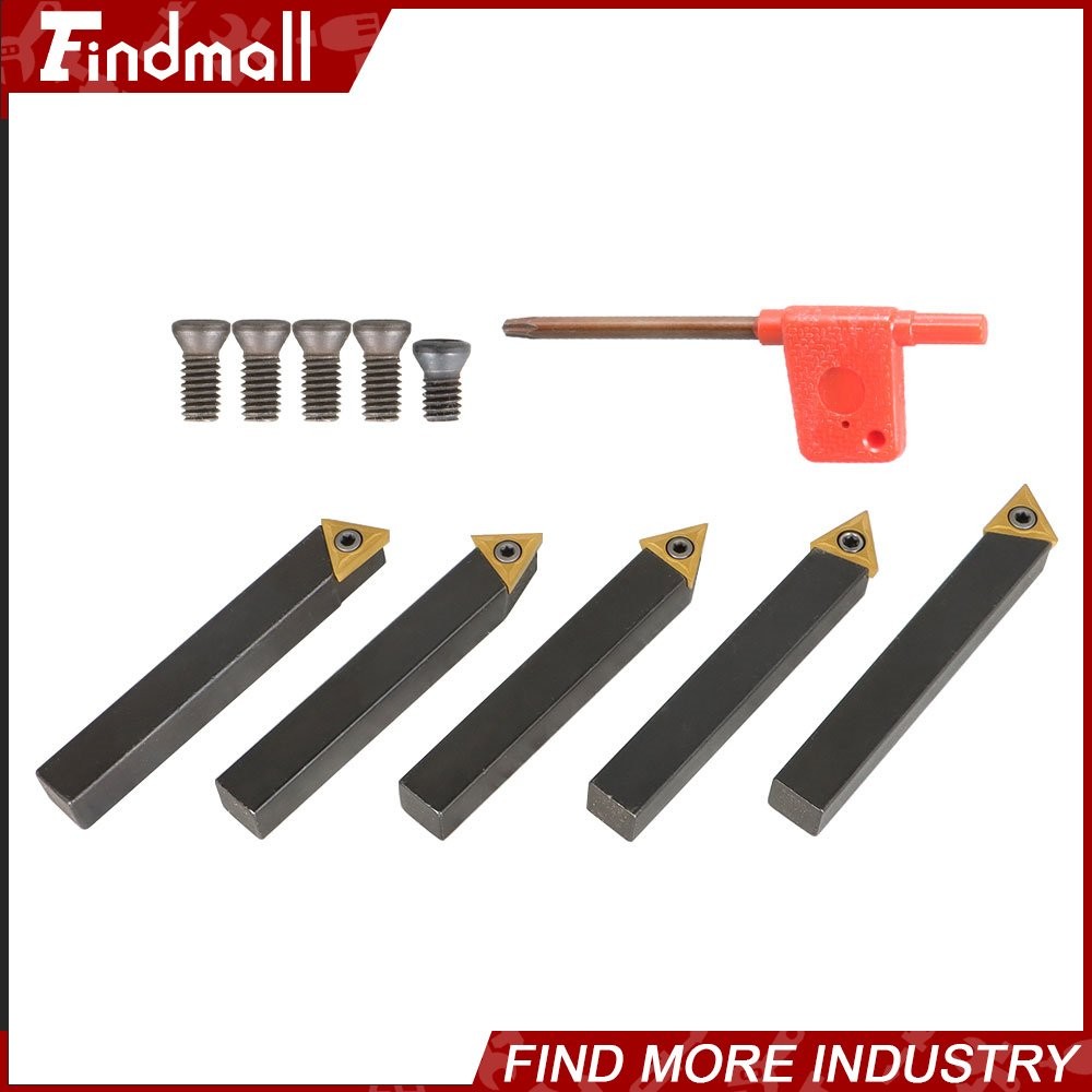 Findmall 5 x1/2" Carbide Indexable Turning Tool Lathe Tool Bit W/ Carbide Insert