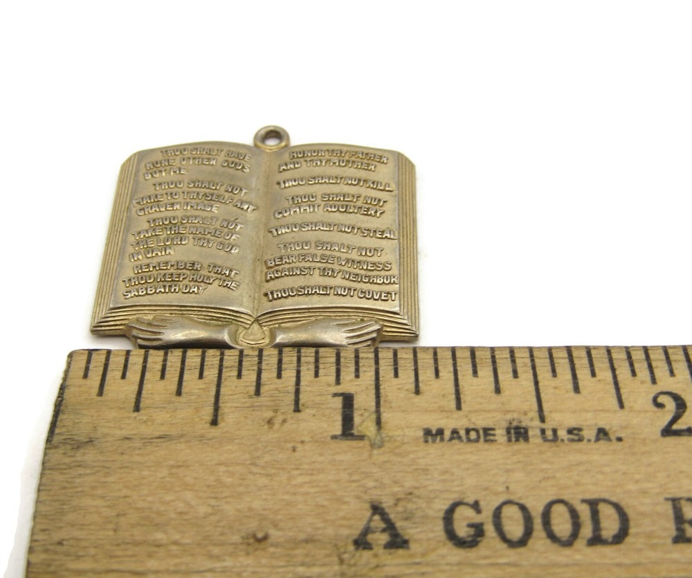 The Ten Commandments Charm Vintage High Quality