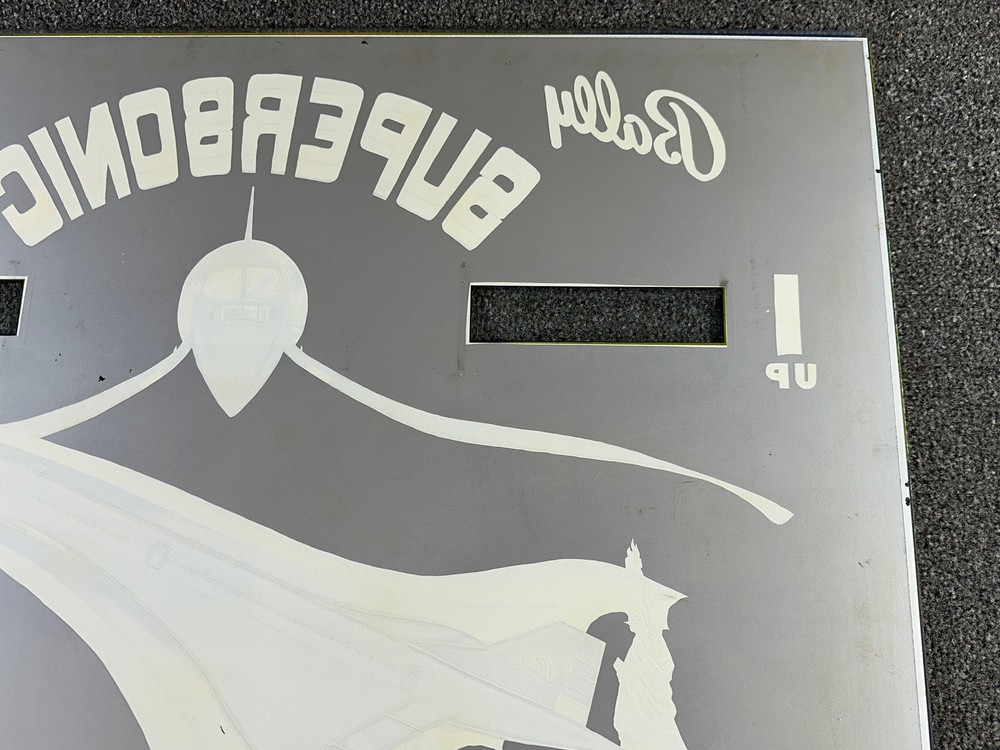 Bally Supersonic Pinball Machine Game Backglass ORIGINAL