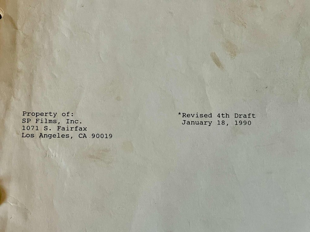 Original 1990 Marked For Death (ScrewFace) SP Films Movie Script 4th Draft