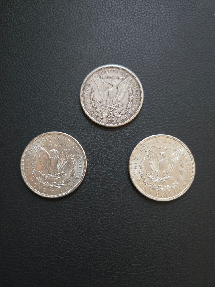 3x 1921 Morgan Dollar