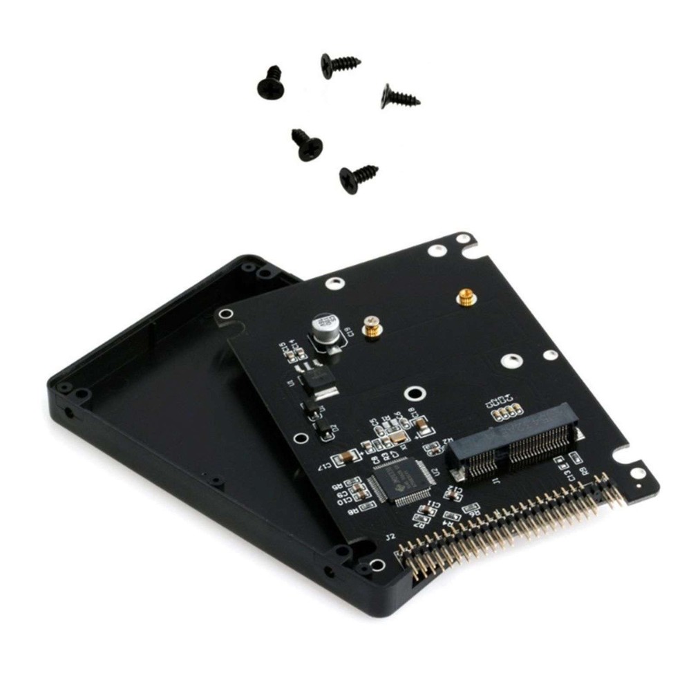 Black 44PIN MSATA To 2.5 Inch IDE Hard Drive Enclosure SSD Case Adapter Card