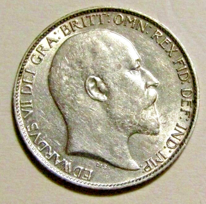 Great Britain 1902 6 Pence Au Silver Coin