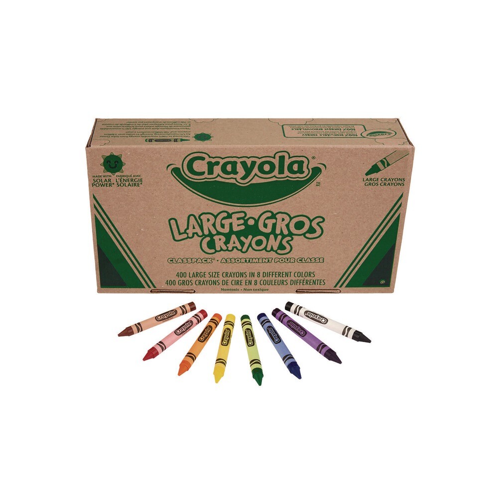 Crayola 528038 Classpack Large Size Crayons - Assorted (400/Box) New
