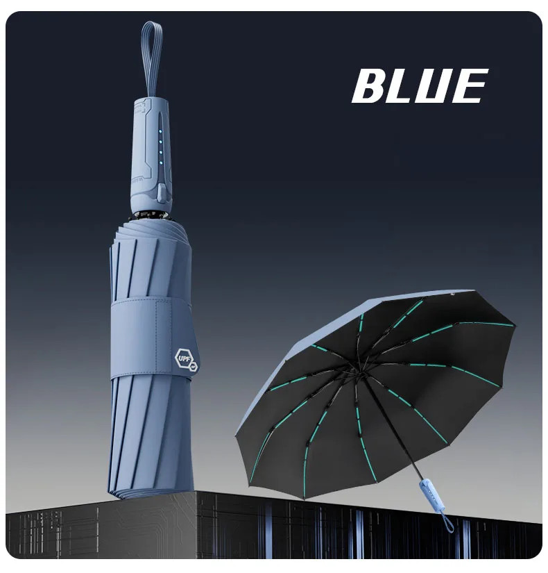 Folding Umbrella Automatic Reinforced Windproof Large Outdoor Rain Sun Use