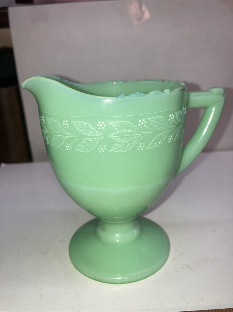 McKee 4 inch green creamer