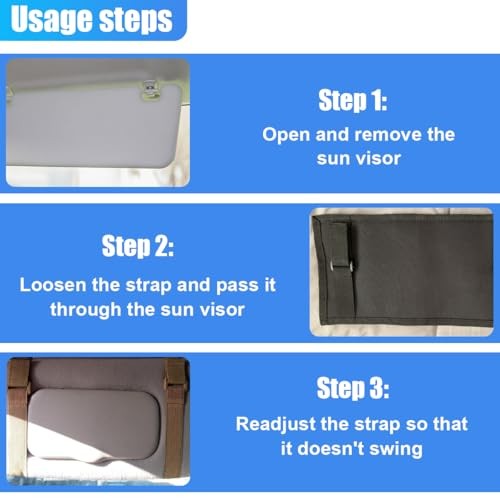 Molle Car Visor Organizer, Tactical Sun Visor Panel Organizer with Black