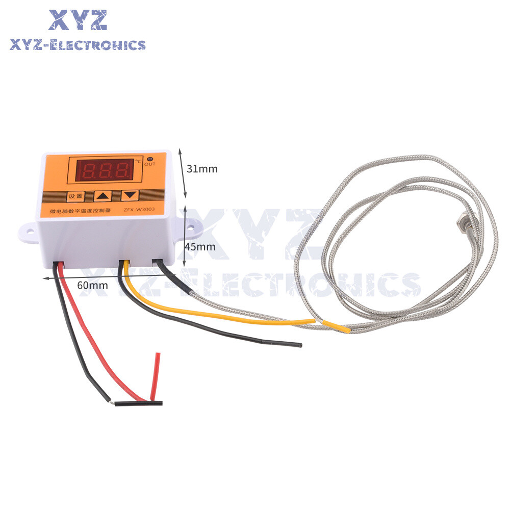 W3003 Microcomputer Temperature Controller K-type Thermocouple Thermostat 220V