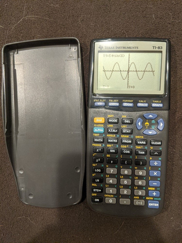 NWOB TI-83 Calculator Texas Instruments Black