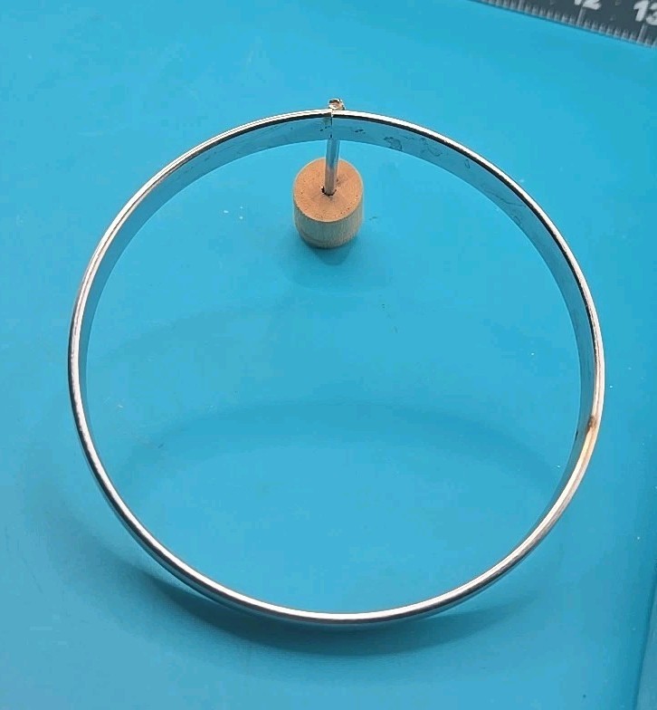 Vintage Large Egg/pancake Ring With Wood Handle 4" Diameter