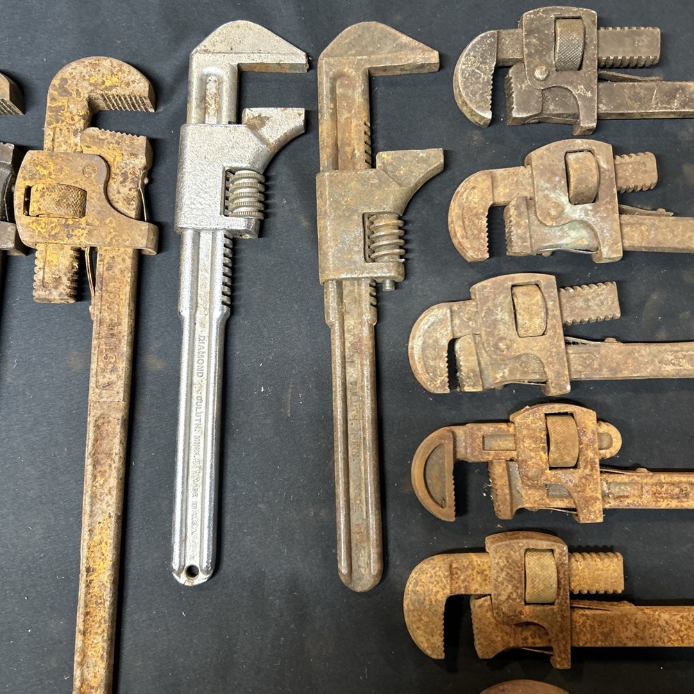Lot Of 11 Pipe Wrenches