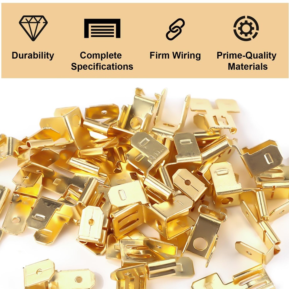 36pcs Electrical Connectors Kit, Includes 12pcs Double Spade Connectors 12pcs...