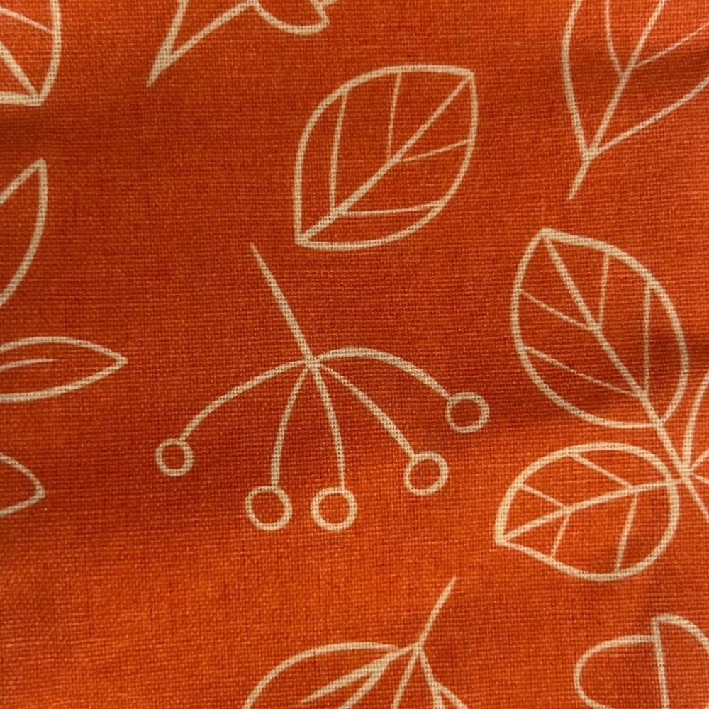 Wine Bag Orange Green Leaf Pattern Fall Strap