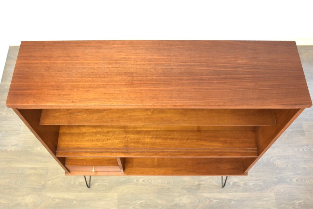 Walnut Mid Century Modern Bookcase