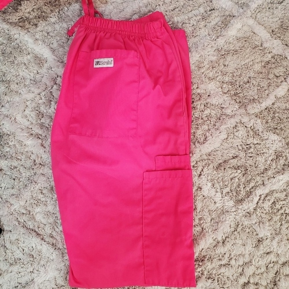 UA Scrubs Pink Scrub Set, Size Small