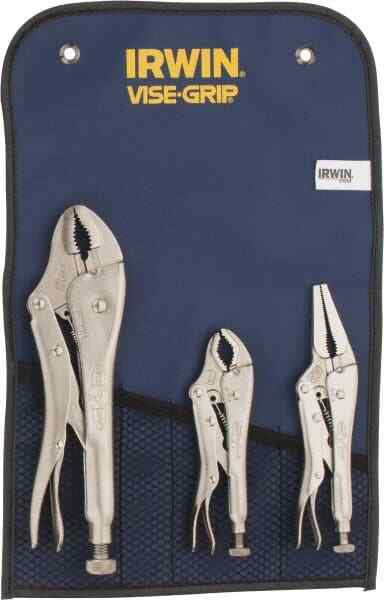 IRWIN Plier Set: 3 Pc, Locking Pliers 73