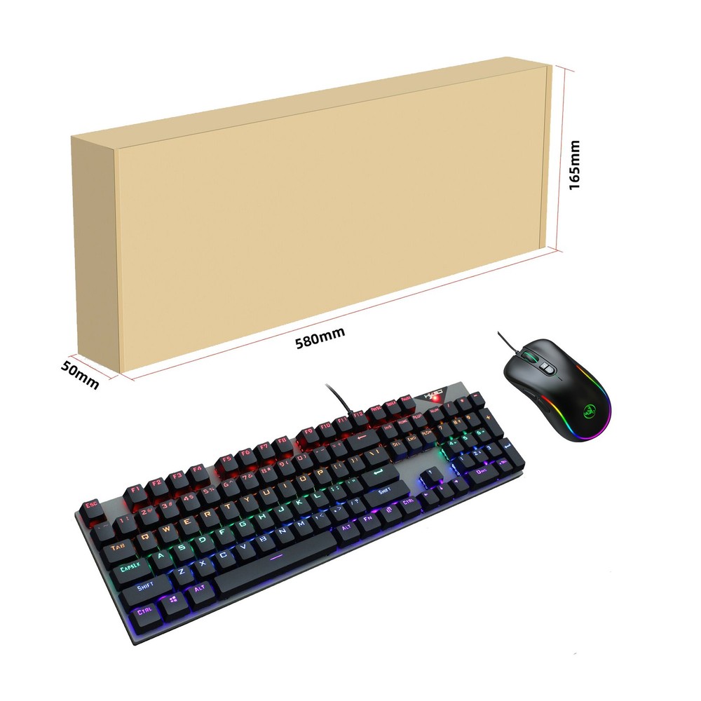 Keyboard and Mouse Set RGB backlit mechanical keyboard and mouse computer wired