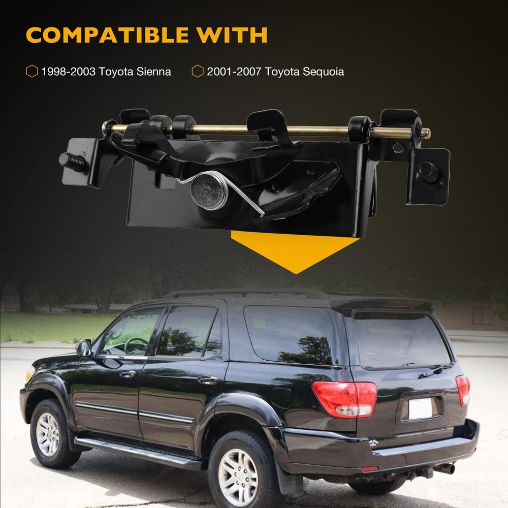 Gledewen 69090-08010 Upgraded Metal Tailgate Handle Liftgate Latch Black
